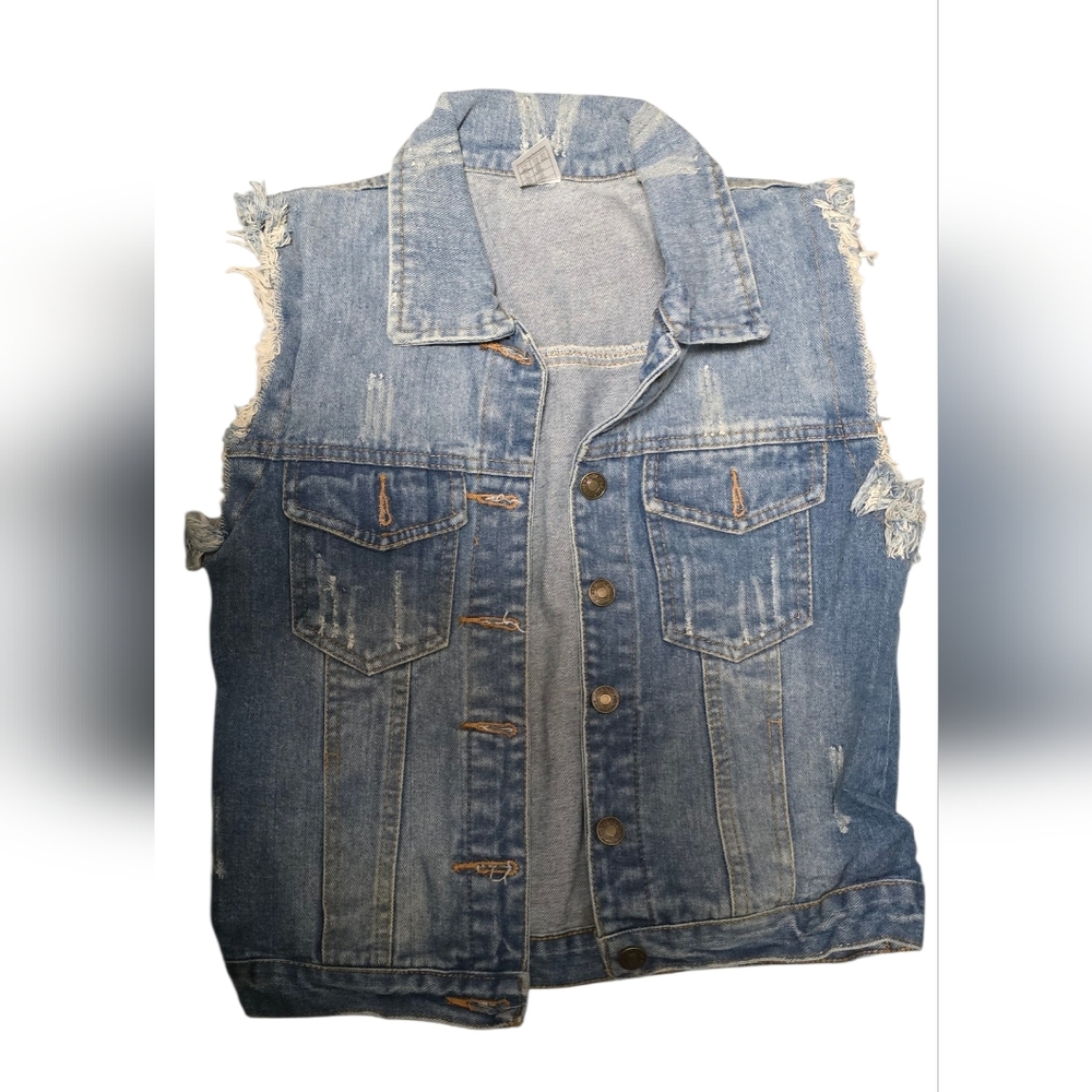 Denim Sleeveless Vest